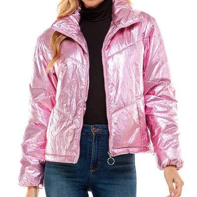 Metallic Puffer Jacket