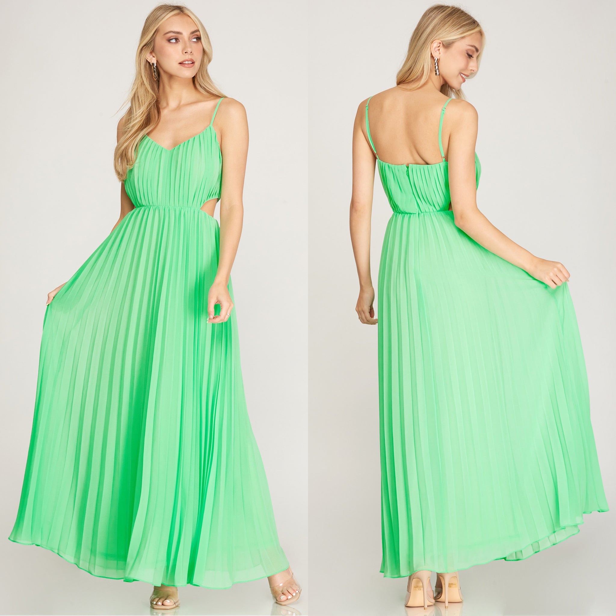 Victoria secret shop pleated maxi dress