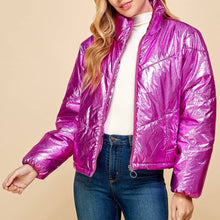 Load image into Gallery viewer, Metallic Puffer Jacket
