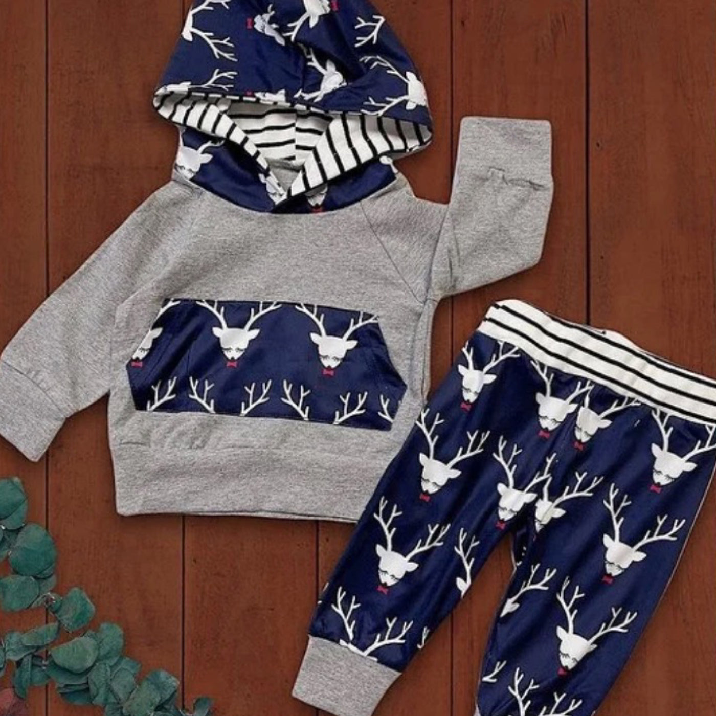 Hoodie Deer Print Set