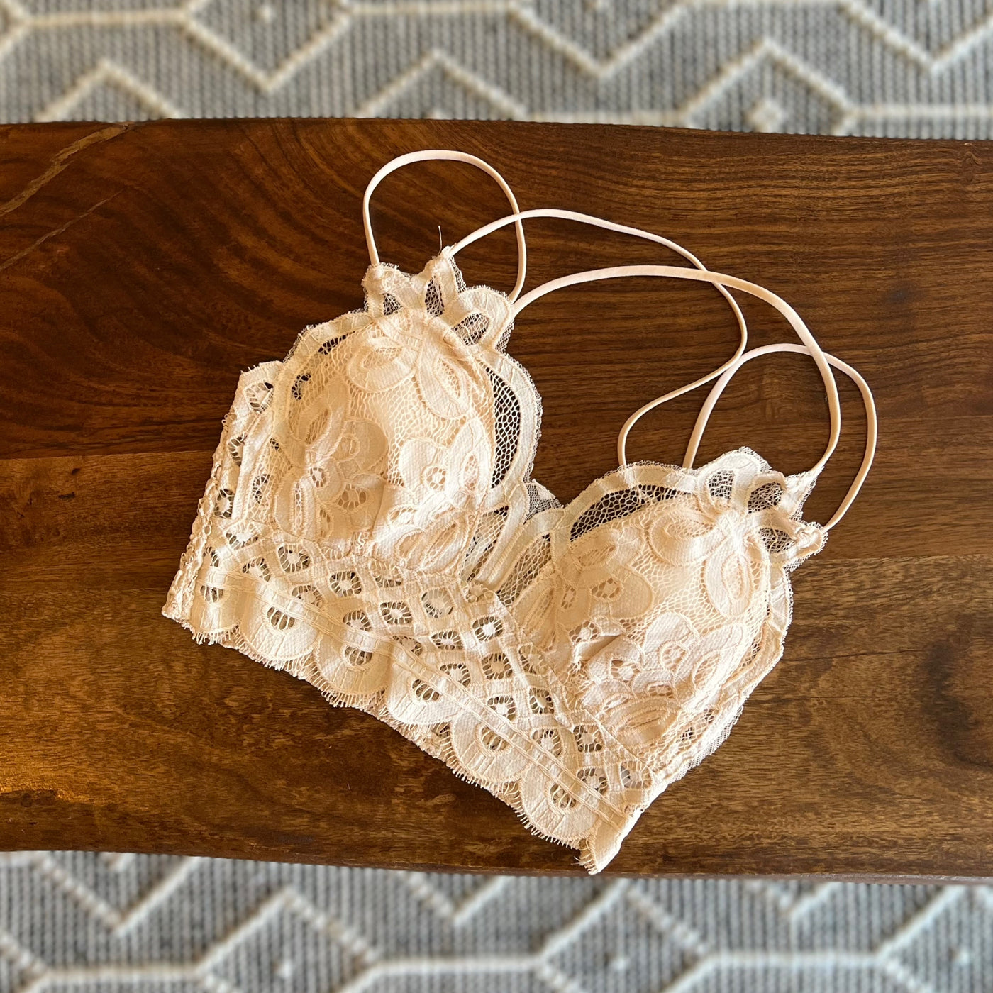 Crochet Lace Bralette with Pads