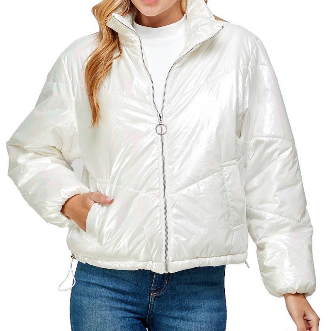 Metallic Puffer Jacket