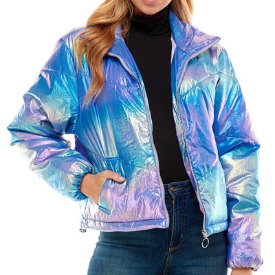 Metallic Puffer Jacket