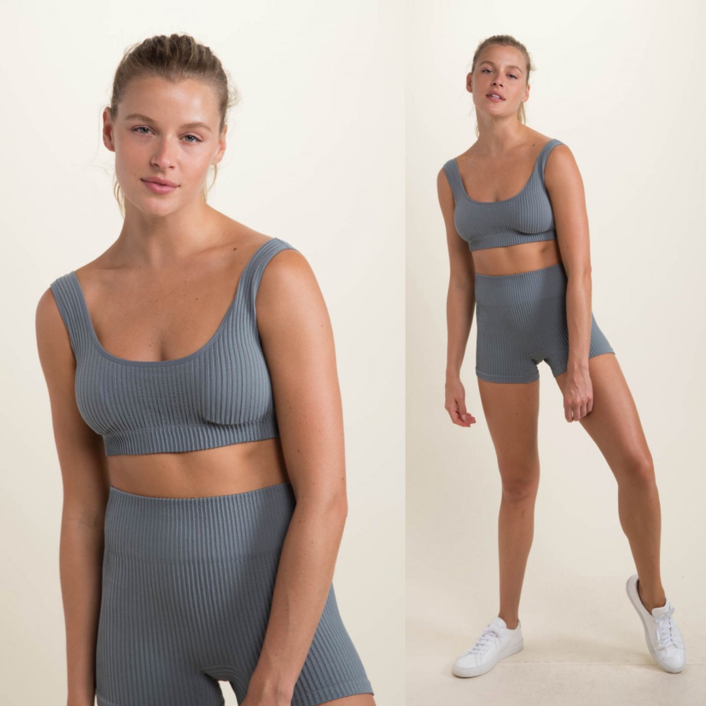 Ribbed Seamless High Sports Bra