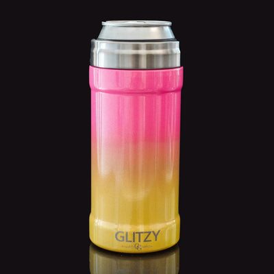 12 Oz. Glitzy Skinny Can Cooler