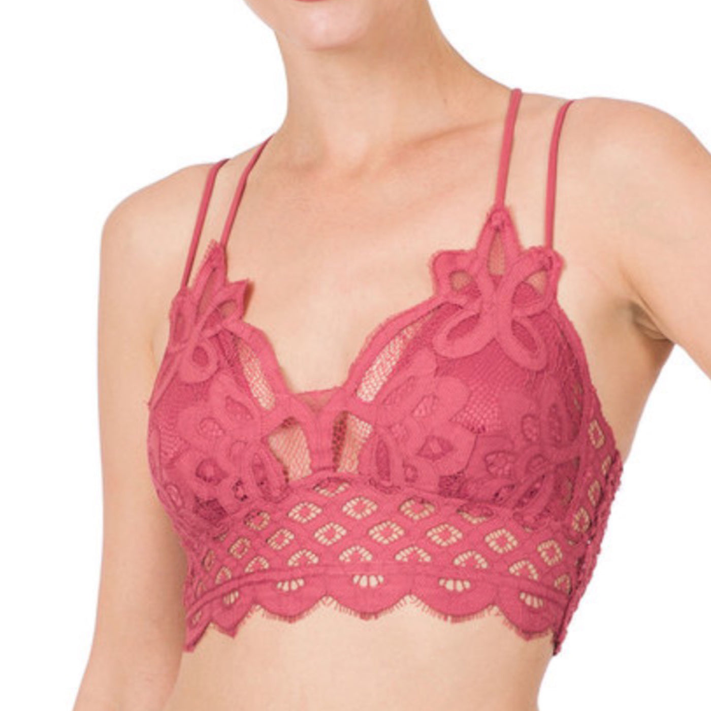 Crochet Lace Bralette with Pads