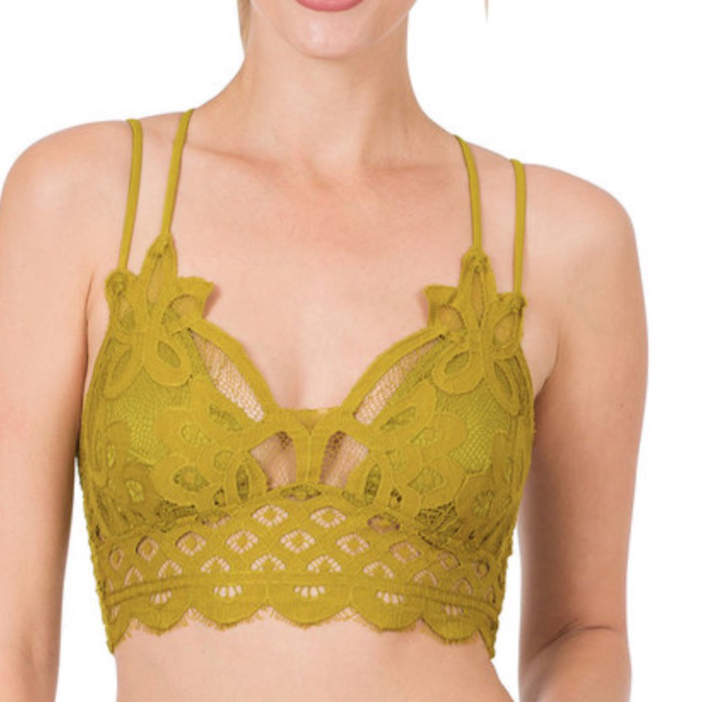 Crochet Lace Bralette with Pads