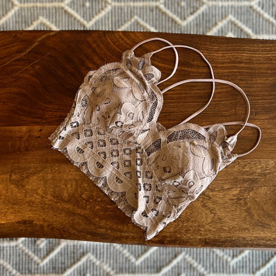 Crochet Lace Bralette with Pads