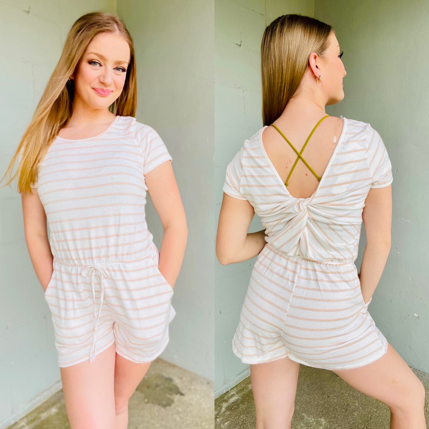 Beach Day Knot Back Romper