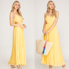 Load image into Gallery viewer, Pleated Cut Out Maxi Dress
