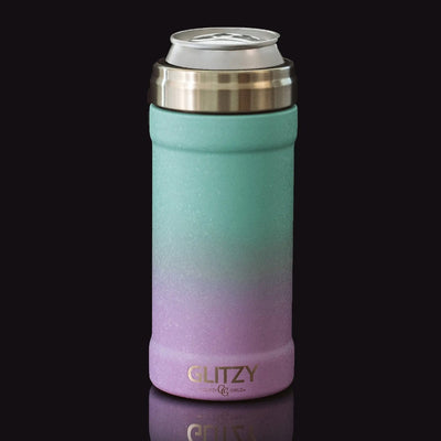 12 Oz. Glitzy Skinny Can Cooler